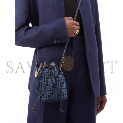 FENDI MON TRESOR MINI LOGO-TAPESTRY BUCKET BAG  (18*12*10cm)